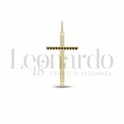 Modello Senza Cristo con Zircone nero in Oro Giallo da 1,2gr.