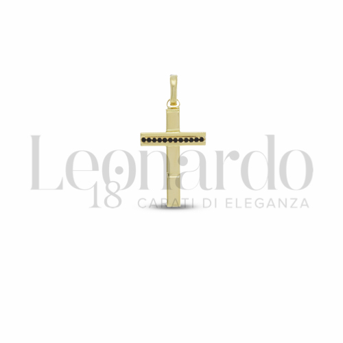 Modello Senza Cristo con Zircone nero in Oro Giallo da 1,6gr.