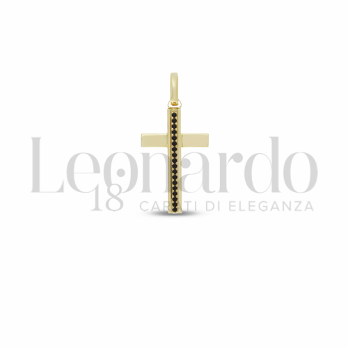 Modello Senza Cristo con Zircone nero in Oro Giallo da 1,8gr.