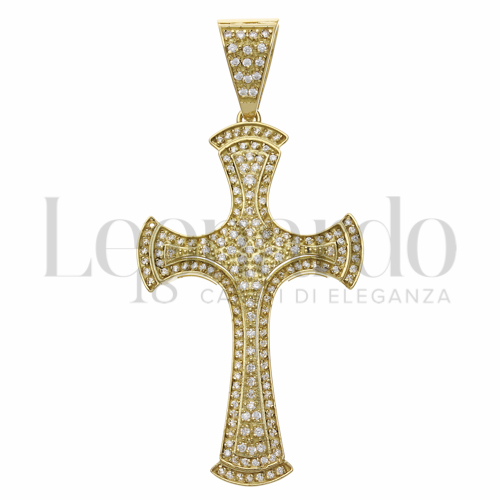 Modello Senza Cristo con Pavé di zirconi bianchi in Oro Giallo da 12,7gr.