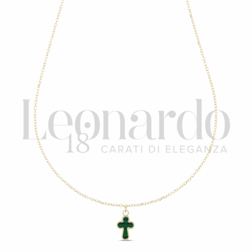 Pendenti Croce da Uomo in Oro 18 Carati Modello: Con catenina passante 42 cm rid a 40 Misura: 1&deg; Lavorazione o finitura: Lucida 1g