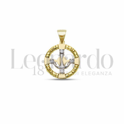 Misura 1° Misura con Zircone bianco in Oro Giallo e Oro Bianco da 1,9gr.