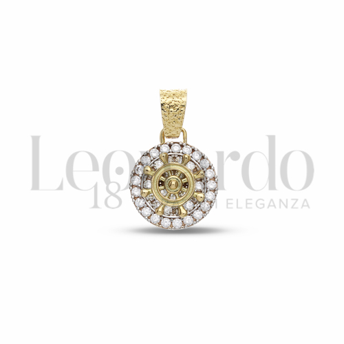 Misura 1° Misura con Zircone bianco in Oro Giallo e Oro Bianco da 3,6gr.