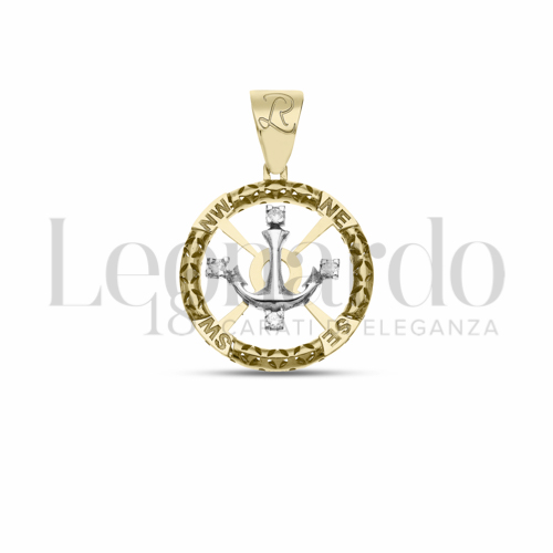 Misura 2° Misura con Zircone bianco in Oro Giallo e Oro Bianco da 2,8gr.