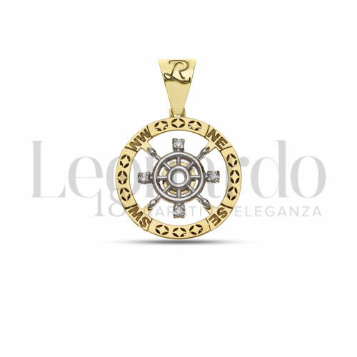 Misura 2° Misura con Zircone bianco in Oro Giallo e Oro Bianco da 3,9gr.