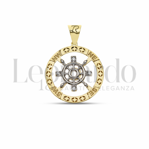 Misura 3° Misura con Zircone bianco in Oro Giallo e Oro Bianco da 5,6gr.