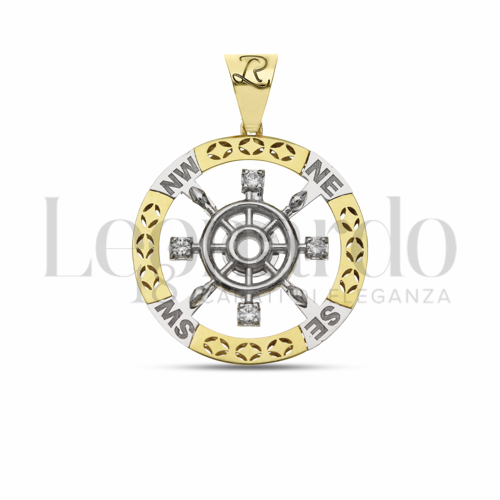 Misura 4° Misura con Zircone bianco in Oro Giallo e Oro Bianco da 9,3gr.