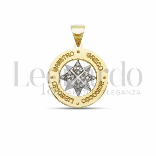 con Zircone bianco in Oro Giallo e Oro Bianco da 3,5gr.