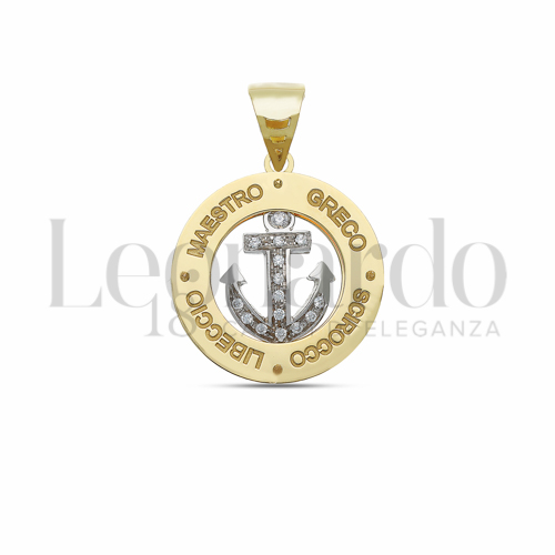 con Zircone bianco in Oro Giallo e Oro Bianco da 3,6gr.