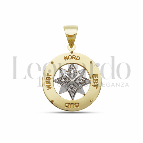 con Zircone bianco in Oro Giallo e Oro Bianco da 4,2gr.