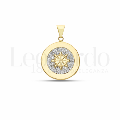 con Zircone bianco in Oro Giallo da 1,2gr.