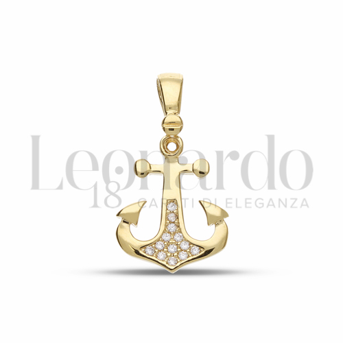 con Zircone bianco in Oro Giallo da 2,2gr.