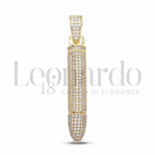 con Zircone bianco in Oro Giallo da 11,8gr.