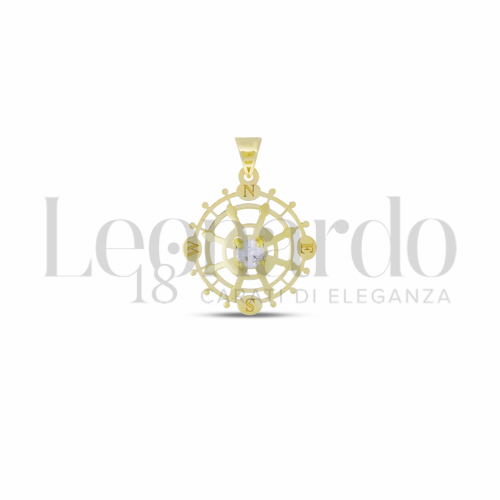 Misura Micro con Zircone bianco in Oro Giallo da 0,6gr.