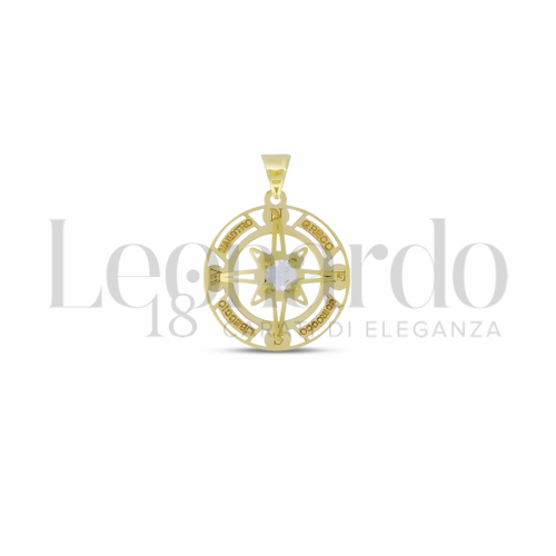 Misura Micro con Zircone bianco in Oro Giallo da 0,7gr.