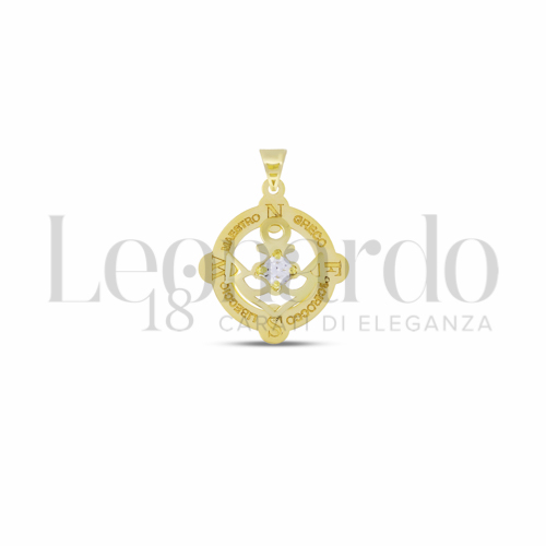 Misura Micro con Zircone bianco in Oro Giallo da 0,8gr.