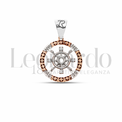 Misura 2° Misura con Zircone bianco in Oro Rosa e Oro Bianco da 3,2gr.
