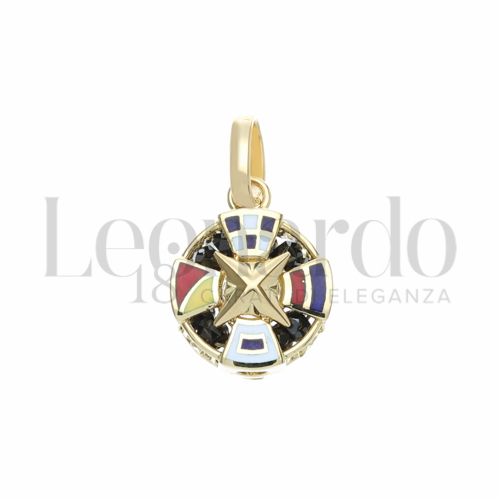 con Smalto in Oro Giallo da 3,4gr.