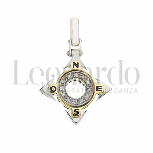 con Diamante in Oro Giallo e Oro Bianco da 4,3gr.