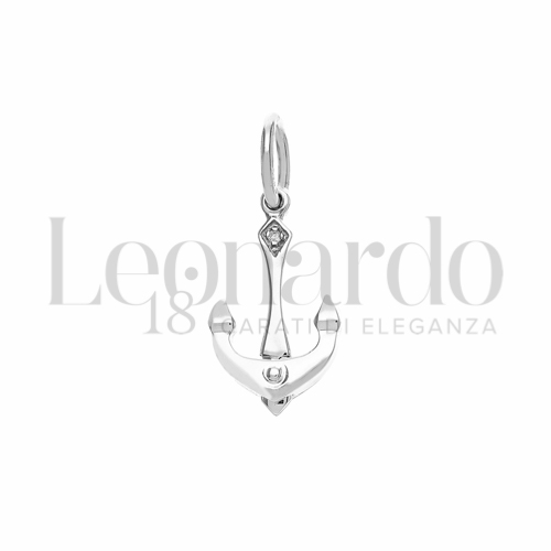 con Diamante in Oro Bianco da 1,5gr.
