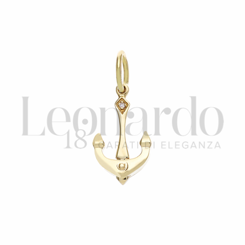 con Diamante in Oro Giallo da 1,5gr.