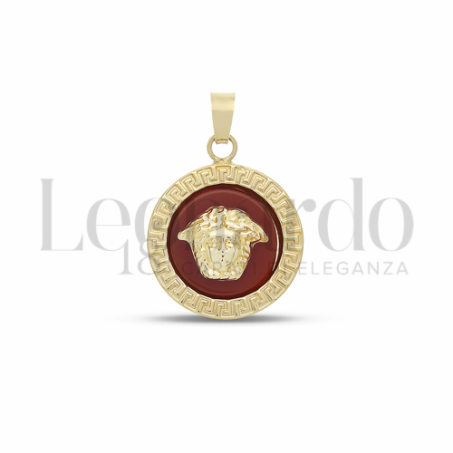 con Pietra rossa in Oro Giallo da 1,5gr.