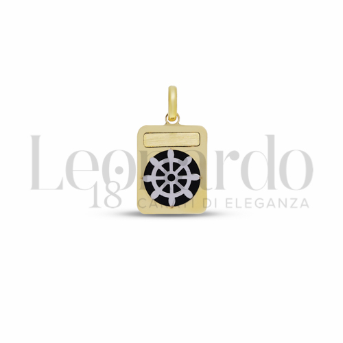 Misura 2&deg; Misura con Onice in Oro Giallo e Oro Bianco da 1,2gr.