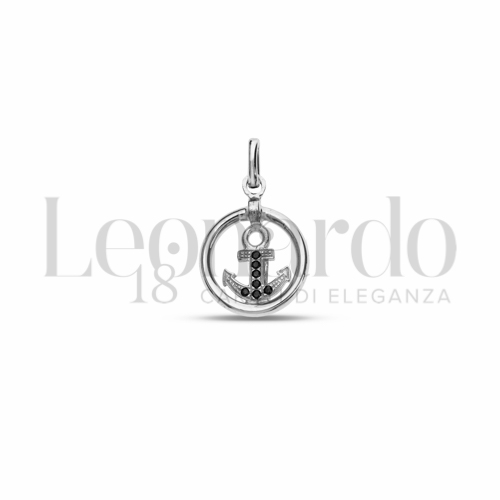 con Zirconi neri in Oro Bianco da 1gr.