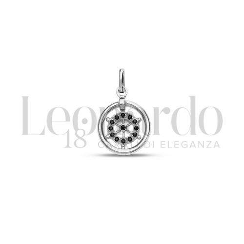 con Zirconi neri in Oro Bianco da 1,2gr.