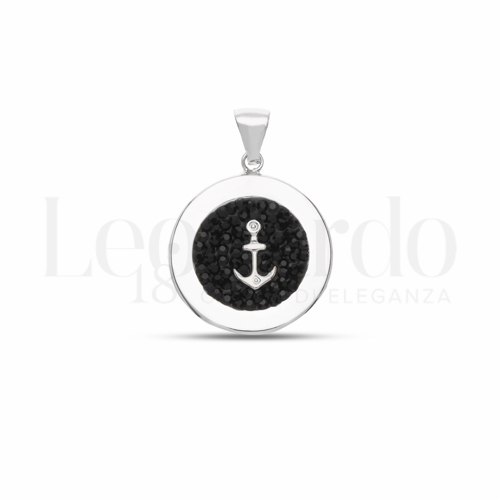 con Zirconi neri in Oro Bianco da 1,1gr.