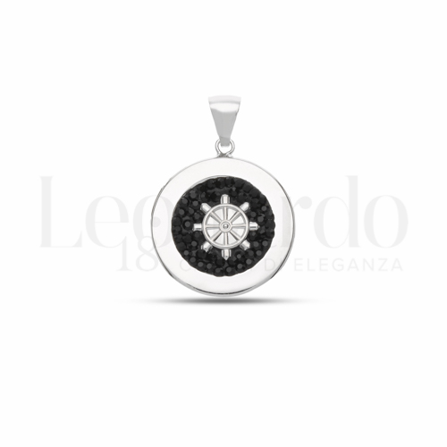con Zirconi neri in Oro Bianco da 1,1gr.