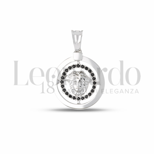 con Zirconi neri in Oro Bianco da 2,3gr.