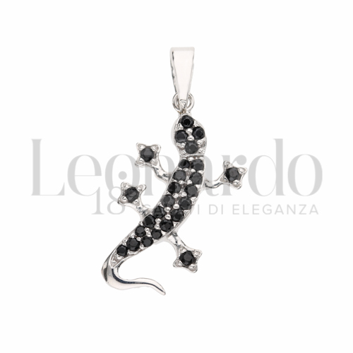 con Zirconi neri in Oro Bianco da 1,7gr.