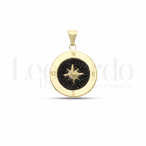 con Zirconi neri in Oro Giallo da 1,1gr.
