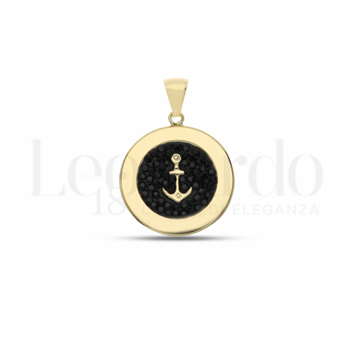 con Zirconi neri in Oro Giallo da 1,1gr.