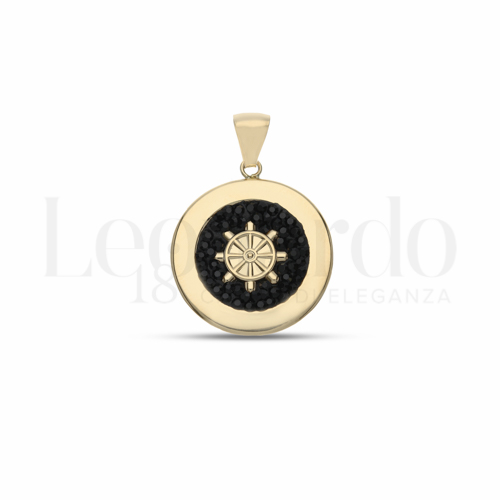 con Zirconi neri in Oro Giallo da 1,1gr.