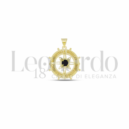 Misura Micro con Zircone nero in Oro Giallo da 0,8gr.