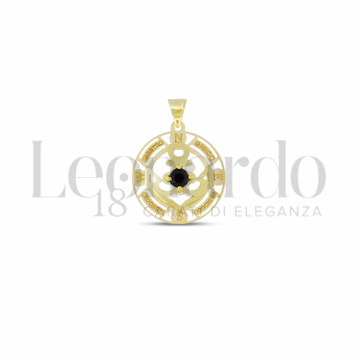 Misura Micro con Zircone nero in Oro Giallo da 0,7gr.