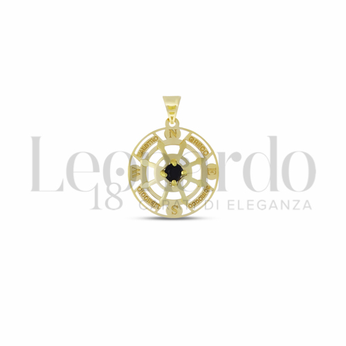 Misura Micro con Zircone nero in Oro Giallo da 0,7gr.