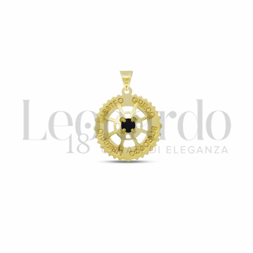 Misura Micro con Zircone nero in Oro Giallo da 0,8gr.