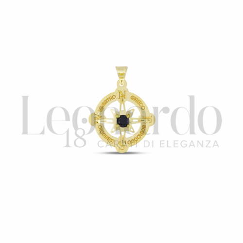 Misura Micro con Zircone nero in Oro Giallo da 0,7gr.