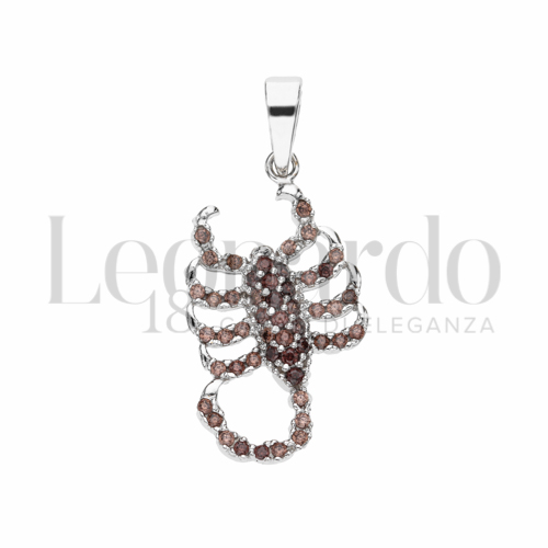 con Zirconi Brown in Oro Bianco da 2,2gr.