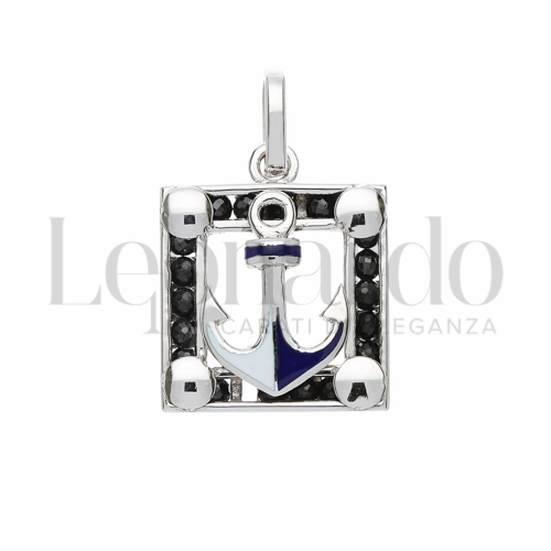 con Smalto blu in Oro Bianco da 5,3gr.