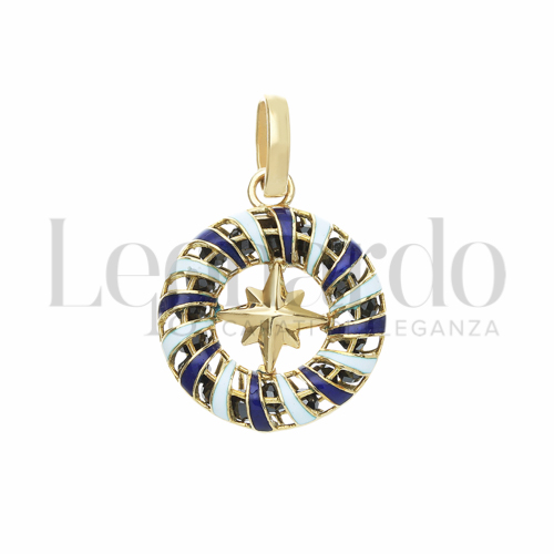 con Smalto blu in Oro Giallo da 2,8gr.