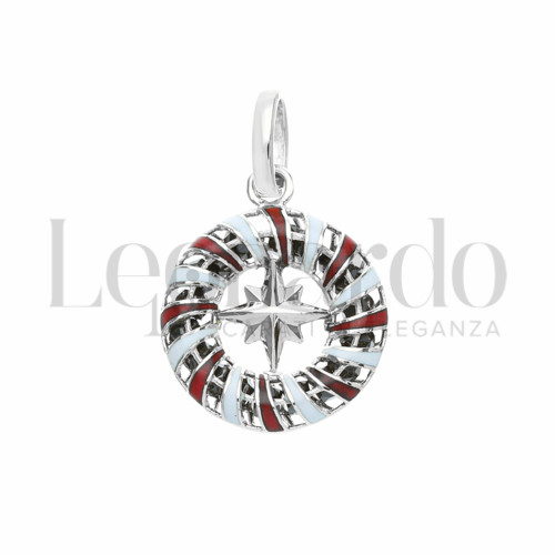 con Smalto rosso in Oro Bianco da 2,8gr.