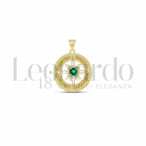 Misura Micro con Zircone verde in Oro Giallo da 0,7gr.
