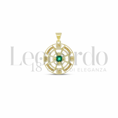 Misura Micro con Zircone verde in Oro Giallo da 0,7gr.
