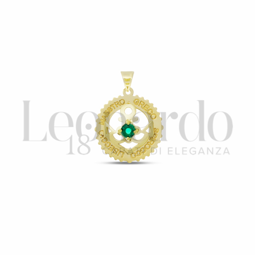 Misura Micro con Zircone verde in Oro Giallo da 0,8gr.