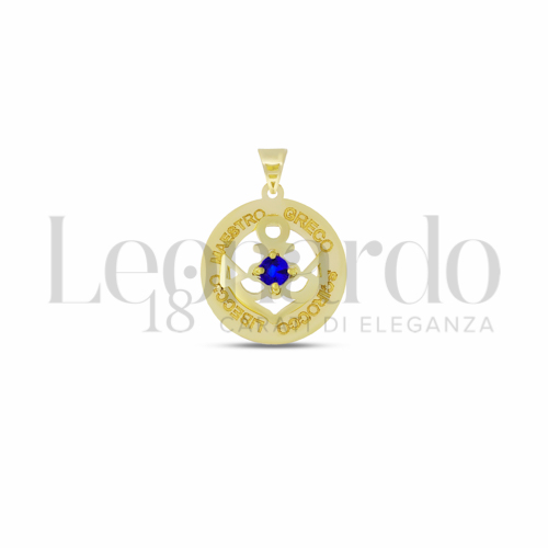 Misura Micro con Zircone Blu in Oro Giallo da 0,8gr.