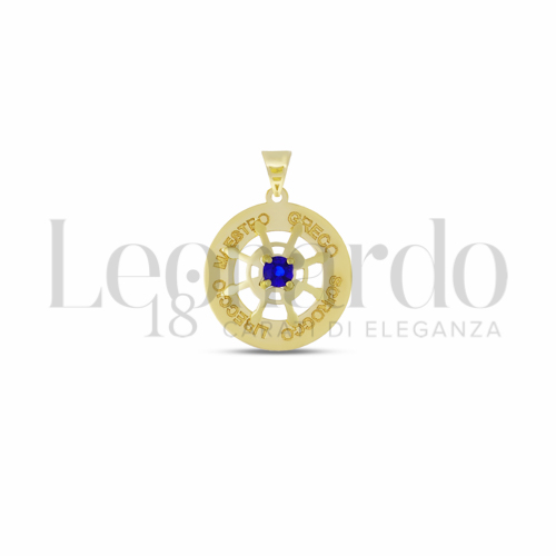 Misura Micro con Zircone Blu in Oro Giallo da 0,8gr.